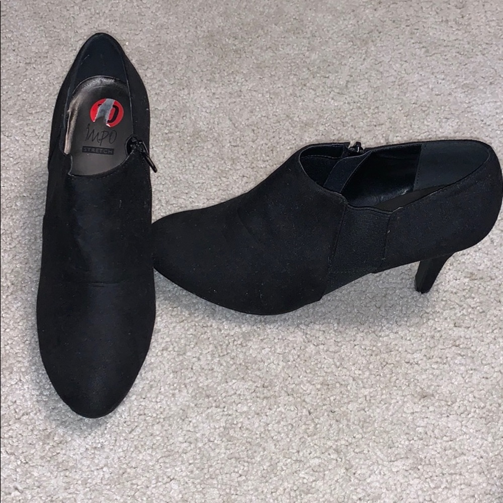 Impo black bootie heels